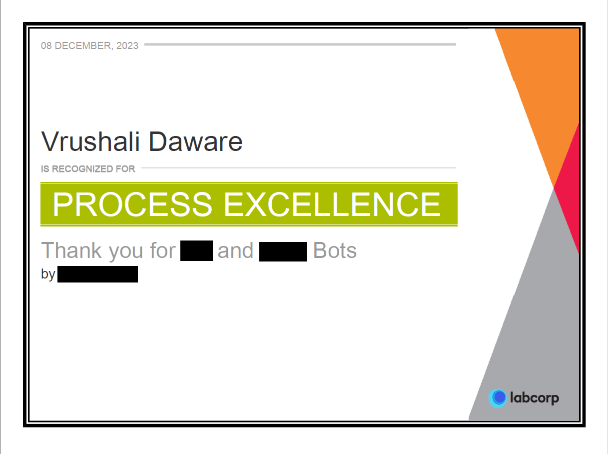 A.C.E. Award: Process Excellence